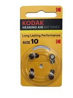 Kodak 4 Pack Hearing Aid Battery Size 10 (PR70, K10ZA) 1.45V EXP 2022