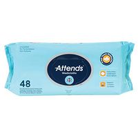 Attends No-Rinse Alcohol-Free Disposable Bathing Cloth Cleansing Wipes - 48 Count