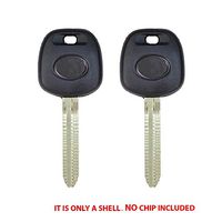 Uncut Non Chip Transponder Blank Key Case Shell - TR47 for Toyota (2 Pack)