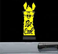 Be cool llama Vinyl Decal Sticker (YELLOW)