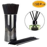 Oruuum 150 Pcs Black Aromatherapy Fiber Volatile Stick, Perfume Volatilized Rattan, Diffuser Sticks for Essential Oils(3MM 120MM).