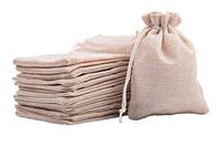 Sansam 50pcs 10x14.0cm/4.0''x5.6'' Cream Burlap Gift Bags Hemp/Hessian Bags, Jewelry Pouches, Wedding Favors, Jewelry Packing, Gift Bags