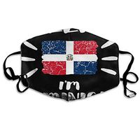 I'm Not Yelling I'm Dominican Flag Dust Mask,Washable and Reusable Cleaning Gardening Outdoor Activities Warm Windproof Mask