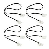 CUTICATE Baby Senior Adult Napkin Clip Strap Lanyard Bib Holder Neck Chain Blue Black - Black