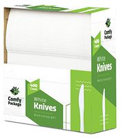 400 Light-Weight White Disposable Plastic Knives