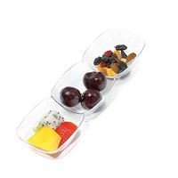 BalsaCircle 36 pcs 2.5-Inch Clear Plastic Trio Tasting Bowls - Disposable Wedding Party Catering Tableware