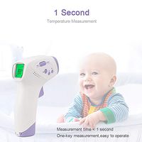 Kukakoo Ear and Forehead Thermometer丨Home Digital Non-Contact IR Infrared Thermometer Forehead Body Temperature Meter for Baby Kids Adults Indoor Outdoor White + Purple