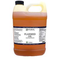 FlaxSeed Oil - 100% Pure Flax Seed Oil - 0 Additives - 0 Fillers - Cold Pressed - Unrefined (128 Ounce (1 Gallon))
