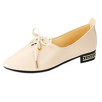 Neartime Women Single Shoes, 2018 Fashion Women British Style Shoes Lace-Up Pointed Medium Heel (3cm-5cm) Party Shoes