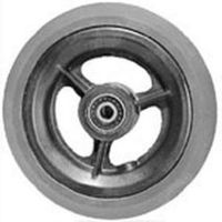 5" X 1", 3-Spoke Black, Black Urethane Caster Tire for Powerchair Wheelchair