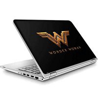 Skinit Decal Laptop Skin for Envy x360 15t-w200 Touch Convertible Laptop - Officially Licensed Warner Bros Wonder Woman Gold Logo Design