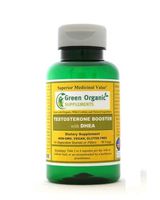 Green Organic Supplements' Testosterone Booster with DHEA, Improve Strength Recovery Muscle Growth, Endurance, Vitality, Made from Wild Yams and Nettle Root