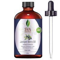 SVA Organics Juniper Berry Essential Oil 4 Oz (Himalya)- GUARANTEED 100% Pure & Natural, Authentic & Premium Therapeutic Grade Oil for Aromatherapy Diffuser Skin Care Hair Nourishment Body