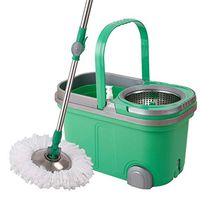 Cleaning Tools Spin mop Mop Bucket Set vileda mop and bucket set stainless steel rotating mop (Color : Green, Size : 482826cm)