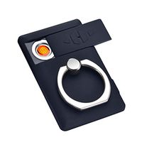 GorNorriss Electric USB Lighter, 2 in1 Universal Phone Ring Buckle Bracket Flameless Lighter, Windproof Electric Lighter Plasma Lighter