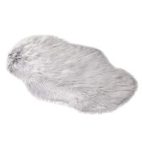 Theoylos Faux Sheepskin Area Rugs Fleece Fluffy Rugs Carpet for Living Room Bedroom Sofa Shaggy Soft Baby Carpet Mats Gray