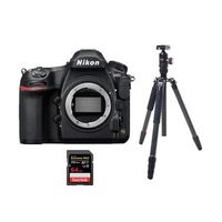 Nikon D850 DSLR Camera Body - with FotoPro X-Go Max Carbon Fiber Tripod with Built-in Monopod, FPH-62Q Ball Head & 64GB Extreme PRO SDXC Memory Card