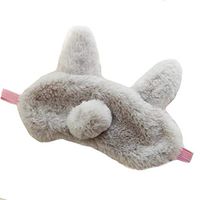 Cute Cartoon Animal Novelty Rabbit Bunny Funny Eyes Sleep Mask Funny Eye Covers For Sleeping With Bunny Tail Silk Soft