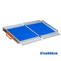 WDDMFR Wheelchair Ramps,Folding Non-Skid Aluminum Barrier-Free Ramp for Wheelchair Scooter Pet Car Mobility 87cmX60cm