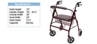 Walkabout Contour Imperial Rolling Walker Color: Blue