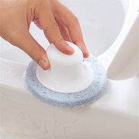 Tuscom Round Handle Sponge Scrubber Cleaner Tool,Kitchen Bathroom Dish Washing Brush Dish Brush (3 colors) (blue)