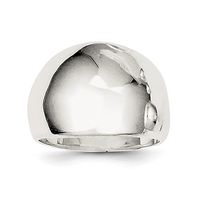 Diamond2Deal Solid 925 Sterling Silver Polished Cigar-Band Ring Mothers Day fine Jewelry Gift for Women