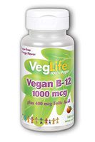 Vegan B-12 1000 mcg VegLife 100 Lozenge