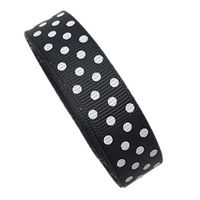 5Yards 5/8'' (15Mm) Grosgrain Ribbon Printing Polka Dot for Hair Bow Party Christmas Wedding Decoration DIY Gift Wrapping,Black