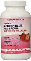 American Health Chewable Probiotic Acidophilus and Bifidum, Natural Strawberry Flavor Wafers - Supports Digestive Health, Intestinal Balance & Immune Function - Vegetarian - 100 Total Servings
