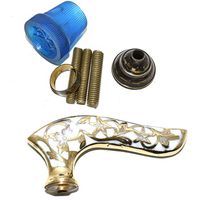 Handmde White Designer Brass Handle Wooden Walking Cane Stick Vintage Victoria