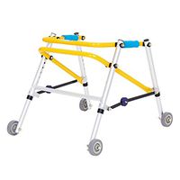 Child Rehabilitation Rollator Walker, Drive Medical Walker Foldable, 4 Wheels Kids Mobility Walking Aids, Straight Walking, Aluminum Alloy Kids Walking,Beige