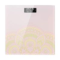 RIVIO 440 lb High Capacity Digital Body Weight Bathroom Scale with Large LCD Backlight Display, Step-On Technology High Precision Measurements, 6mm Tempered Glass Pink, Batteries Included