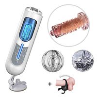 Men Toys 4D Automatic Relaxation Device Hands Free Cup Mens Fully Automatic Piston Telescopic Boyfriend Gift Real Girl 5 Speed 10 Frequency Male Gift