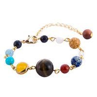 Handmade Galaxy Solar System Eight Planet Theme Natural Stone Beaded Brace Fc Popular Trendy Bracelet Accesories Cheap Best Bangle Good