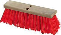 Carlisle 36111824 Flo-Pac Heavy Polypropylene Sweep, Crimped Bristles, 5-1/8" Bristle Trim, 18" Length, Orange (Case of 6)