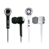 Coby CVE91WHT Isolation Stereo Earphones with Volume Control, White (Discontinued by Manufacturer)