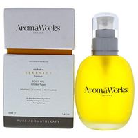 AromaWorks Serenity Body Oil - Lemongrass, Neroli and Sweet Geranium Aromas - Uplifting, Calming & Revitalizing - Natural, Vegan, Cruelty Free - 3.4oz