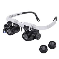 Wearing A Magnifying Glass 8X 15x 23x Hands-Free Magnifier Led Light，Repairing Mobile Phones Clocks Sculpture Identification of Jewelry