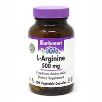 Bluebonnet L-Arginine 500 Mg Vitamin Capsules, 100Count