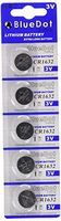BlueDot Lithium Batteries, 5 pack, CR1632