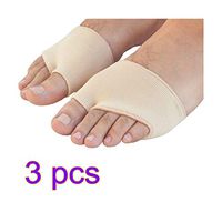 Beaupretty 3 Pairs of Gel Forefoot Metatarsal Pain Relief Absorber Cushion Pads - Size L (Skin Color)