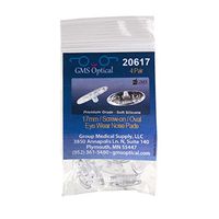 GMS Optical Oval Screw-in Silicone Nose Pads for Glasses, Sunglasses, and Eye-wear – 17mm (4 Pair)