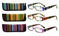 Eyekepper 3 Pack Ladies Reading Glasses for Women Smaller Readers +4.00