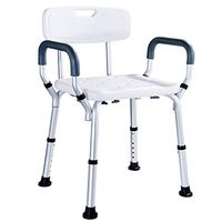 ZHAO XIN Shower Chair with Arms and Back | Adjustable Height Medical Bath Tool | Anti Skid and No Slip Bathtub Seat | for Handicap,Disabled, Seniors and Elderly