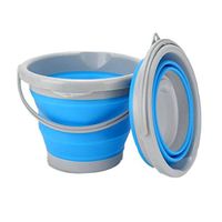 Outdoor Folding Bucket, Silicone Portable Household Cleaning Bucket, Large Car Wash Bucket, Telescopic Fishing Bucket, Household Plastic Bucket Portable Storage Bucket (Size : 5L)
