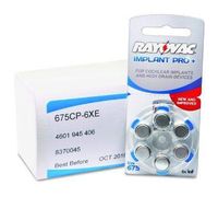 60 Rayovac Mercury Free Hearing Aid Batteries Size: 675P Cochlear + Battery Holder Keychain