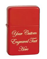 Hat Shark Personalized Custom Laser Engraved Vector KGM Thunderbird Vintage Lighter Groomsmen, Wedding, Anniversary, Birthday, Gift - Multiple Colors (Sparkle Red)