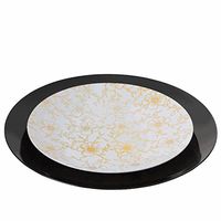 Trendables 40 - Pack Combo Premium Disposable Plastic Plates, Food Grade Elegant Plastic Dinner Plates - Versa Design Includes: 20 x 10.25" Dinner Plates & 20 x 8" Salad/Desset Plates