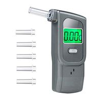 Professional Breathalyzer Portable Digital Breath Alcohol Tester with 5 Mouthpieces for Personal Use