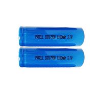 3.7V ICR17500 Rechargeable Battery Flat Header for LED Flashlights Torches 2Pcs